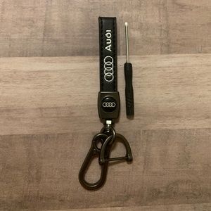 Audi Key Fob Leather Key Ring Lanyard